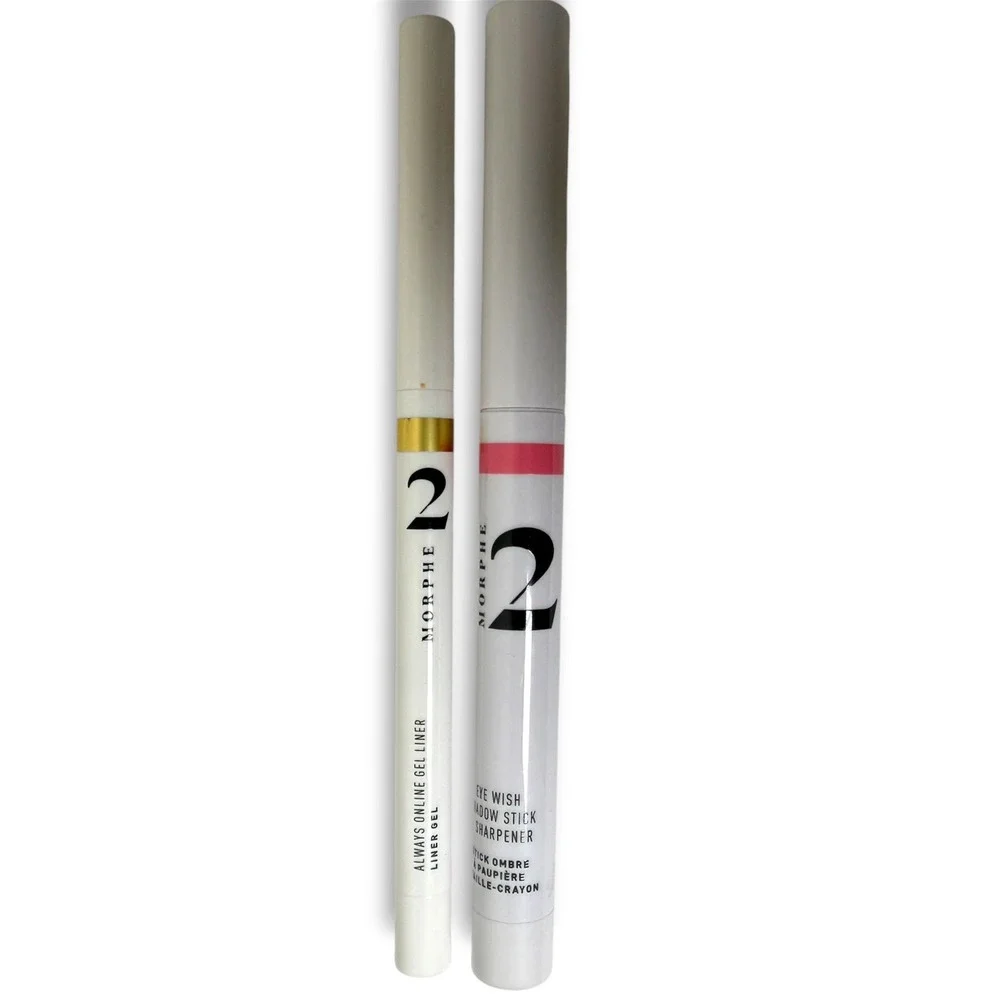 Morphe 2 Eyeshadow Stick Gel Liner Bundle Bubblegum‎ Gold Rush Waterproof New